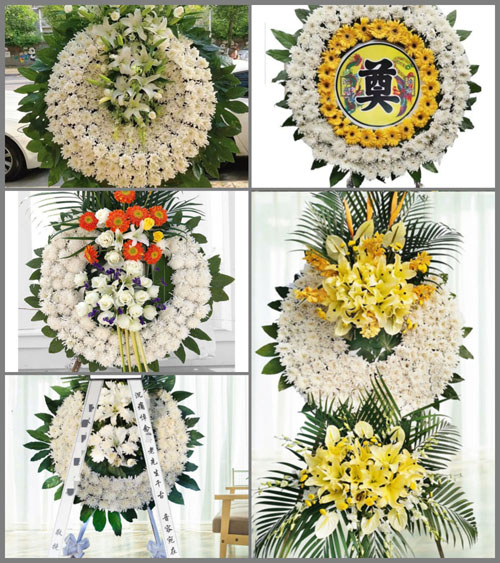 山东青岛平度市旧店镇青山村花圈速递